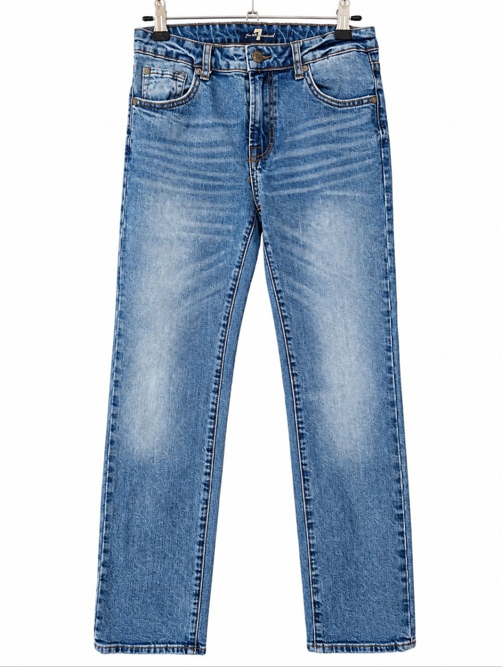 7 For All Mankind Boys Jeans Size 12 Blue Denim Straight Leg